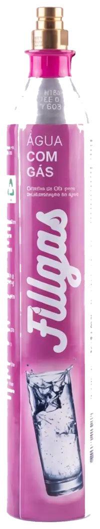 Cilindro de CO₂ rosa, com engate Quick Connect
